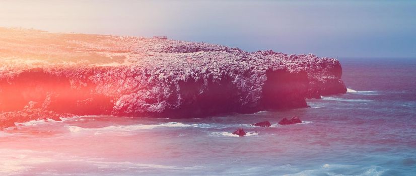 Coastal art print, holiday destination and travel concept - Dreamy ocean coast in summer