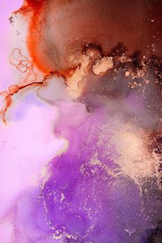 Marble ink abstract art from exquisite original painting for abstract background . Painting was painted on high quality paper texture to create smooth marble background pattern of ombre alcohol ink .