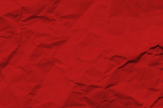 Dark red wide crumpled paper texture background