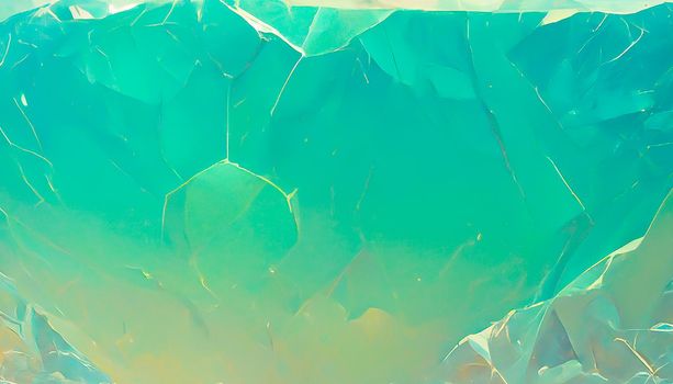 3D Render gemstone texture of the precious crystal background. Copy space. Colored shiny bokeh surface.