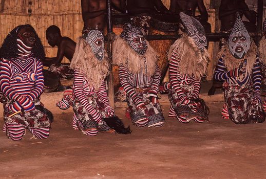 Zulu tribal dance show, Victoria Falls, Zimbabwe, Africa