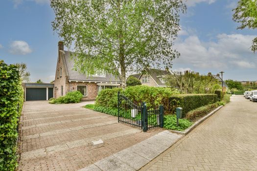 View of street near building with beauty of vegetation outside