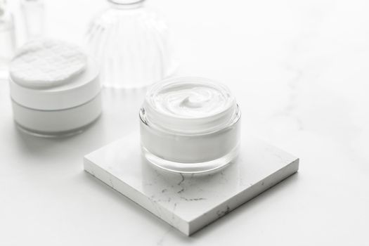 Beauty, anti-age cream and body care concept - Luxury skincare cosmetics in a bathroom