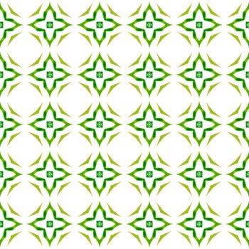 Textile ready wonderful print, swimwear fabric, wallpaper, wrapping. Green fascinating boho chic summer design. Chevron watercolor pattern. Green geometric chevron watercolor border.