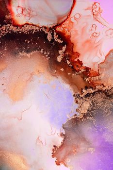 Marble ink abstract art from exquisite original painting for abstract background . Painting was painted on high quality paper texture to create smooth marble background pattern of ombre alcohol ink .