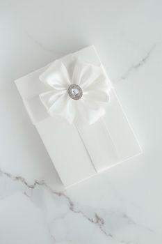 Romantic celebration, lifestyle and holiday present concept - Luxury wedding gifts on marble