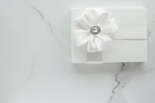 Romantic celebration, lifestyle and holiday present concept - Luxury wedding gifts on marble