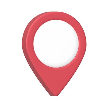 Realistic 3D Location Map pin illustration. Gps pointer markers for route destination isolated on white background.