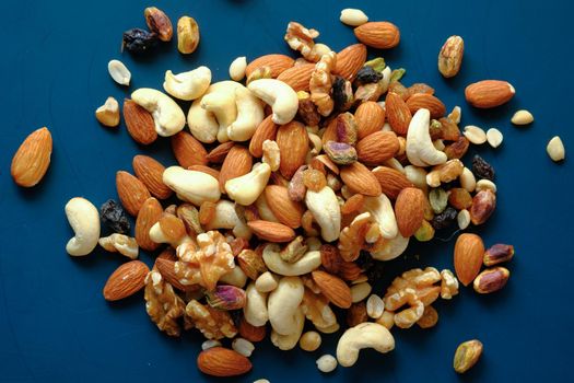 a bowl of mixed nut top down.