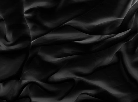 Fashion brand, elegant fabric and luxe beauty concept - Luxury black soft silk flatlay background texture, holiday glamour abstract backdrop