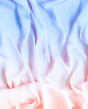 Neon soft silk waves, flatlay - elegant fabric textures, abstract backgrounds and modern pastel colours concept. Feel the sense of timeless luxury