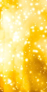 Golden Christmas lights, New Years Eve fireworks and abstract texture concept - Glamorous gold shiny glow and glitter, luxury holiday background