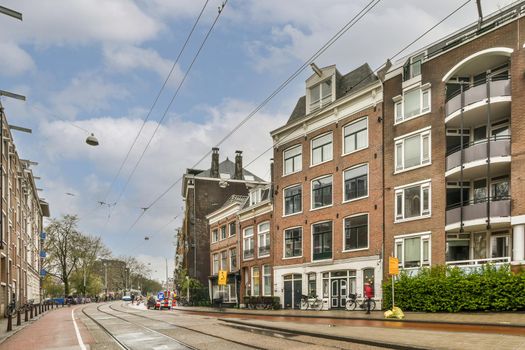 View of street near building with beauty of vagitaion outside