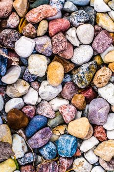 Landscape architecture, interior design and nature elements concept - Stone pebbles background texture, landscape architecture