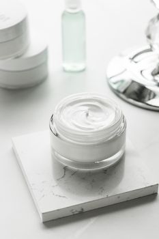 Beauty, anti-age cream and body care concept - Luxury skincare cosmetics in a bathroom