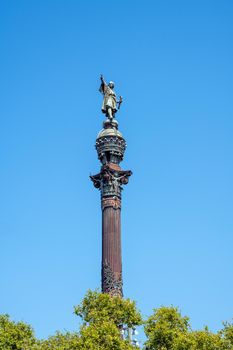The Columbus statue at the end of La Rambla in Barcelona