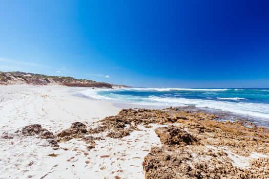 The idyllic Number Sixteen Beach on a hot summer's day in Rye, Victoria, Australia