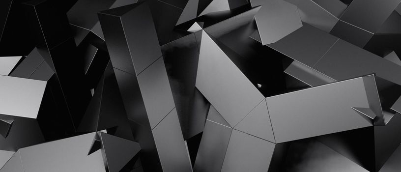 Abstract Amazing 3D Geometric Chaos Future Light Grey Abstract Background 3D Render