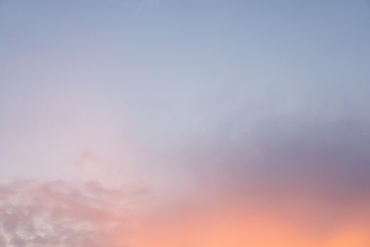 Beautiful dramtic cloudy sky sunset background under sea water With yellow red colors