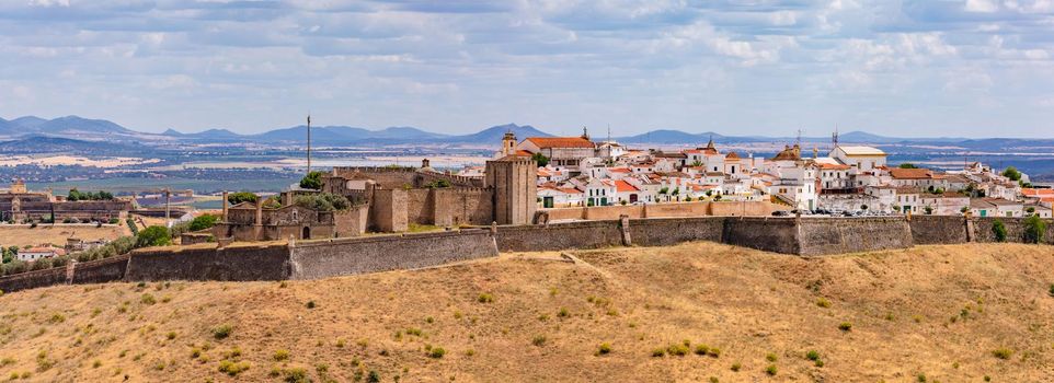 The hilltop fortress and castle of Elvas in Alentejo, Portugal