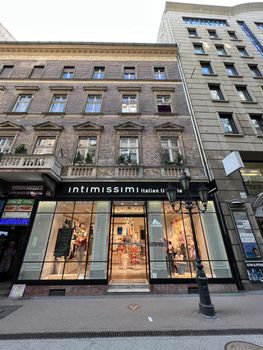 Lingerie store in an old house. Budapest, Hungary. High quality photo