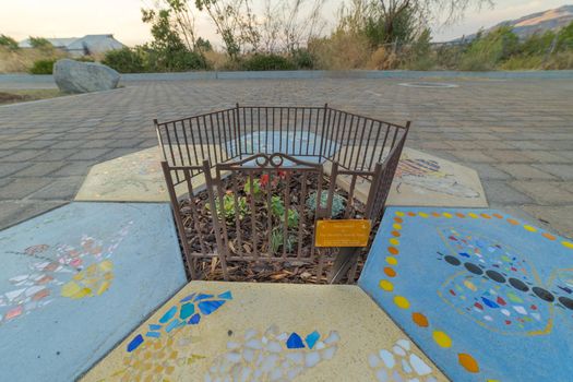 TALENT, OR, AUGUST 26, 2022: The tiniest city park in the world. This little garden is 78 square inches smaller than the next smallest park, located in Portland, OR.