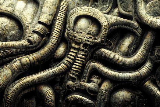 giger style biomechanics texture and background, neural network generated art.