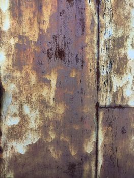 Rusty corrosion and oxidized background. Grunge rusted metal texture background. High resolution image of oxidized iron steel sheet wall.