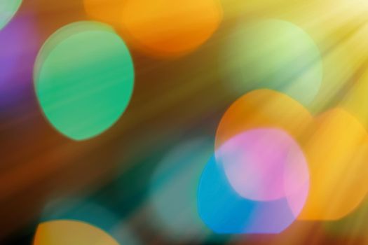 Abstract background, bokeh overlay defocused design concept - Light beams and sun flares