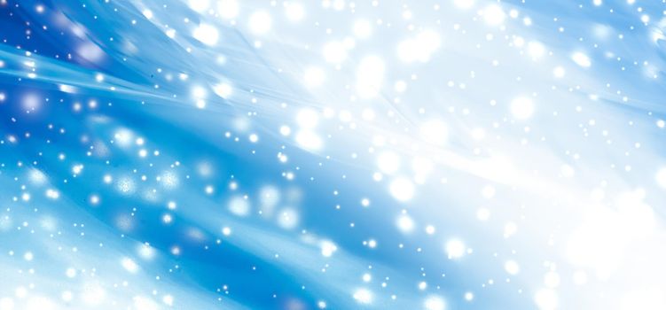 Christmas card, New Years Eve and winter beauty art concept - Holiday brand abstract background, blue digital design with glowing snow