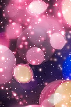 Sparkling bokeh, overlay design and cosmos texture concept - Abstract cosmic starry sky lights and shiny glitter, luxury holiday background