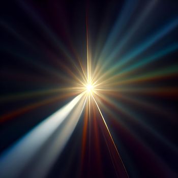 Light Lens flare on black background. Lens flare with bright light isolated with a black background. Used for textures and materials.