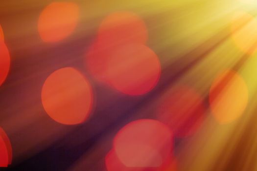 Abstract background, bokeh overlay defocused design concept - Light beams and sun flares