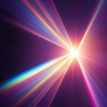 Purple Light Lens flare on black background. Lens flare with bright light isolated with a black background. Used for textures and materials.