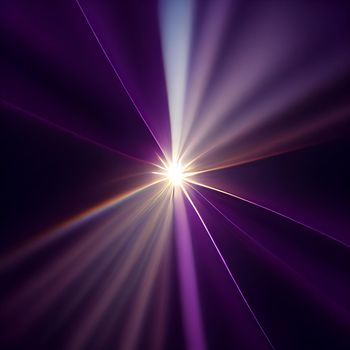 Purple Light Lens flare on black background. Lens flare with bright light isolated with a black background. Used for textures and materials.