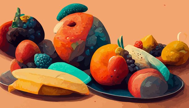 illustration world food day concept, international world food day.