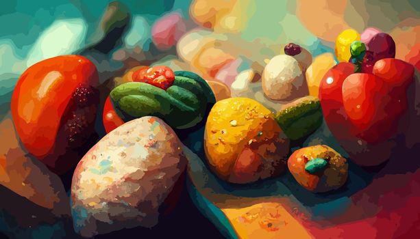 illustration world food day concept, international world food day.