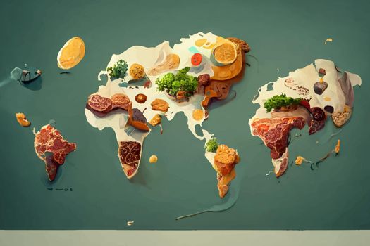 illustration world food day concept, international world food day.