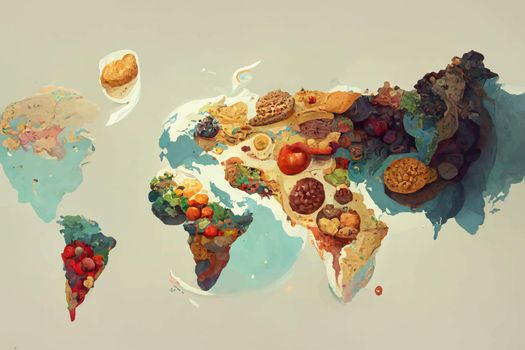 illustration world food day concept, international world food day.