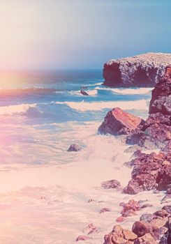 Coastal art print, holiday destination and travel concept - Dreamy ocean coast in summer