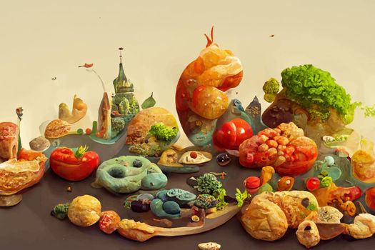 illustration world food day concept, international world food day.