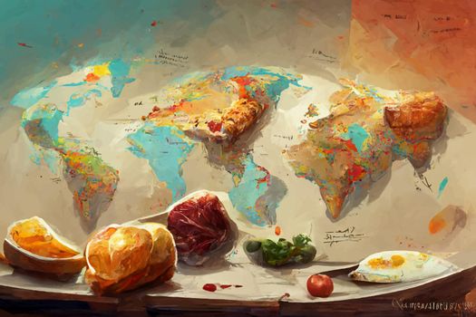 illustration world food day concept, international world food day.