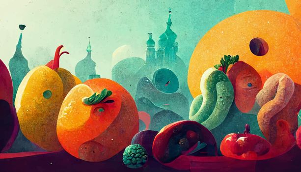 illustration world food day concept, international world food day.