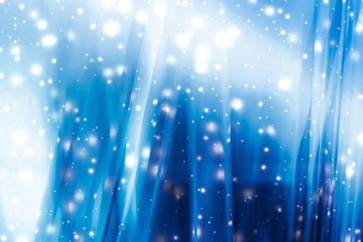 Christmas card, New Years Eve and winter beauty art concept - Holiday brand abstract background, blue digital design with glowing snow