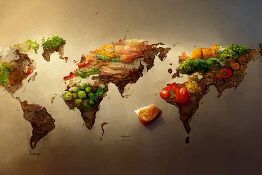 illustration world food day concept, international world food day.