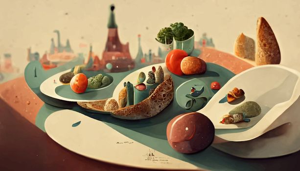 illustration world food day concept, international world food day.