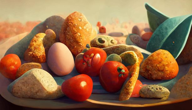 illustration world food day concept, international world food day.