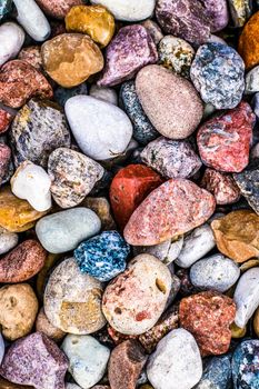 Landscape architecture, interior design and nature elements concept - Stone pebbles background texture, landscape architecture