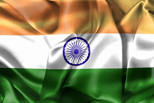 India flag - realistic waving fabric flag