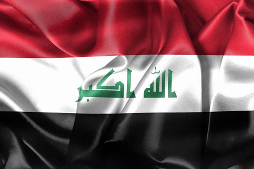 Iraq flag - realistic waving fabric flag